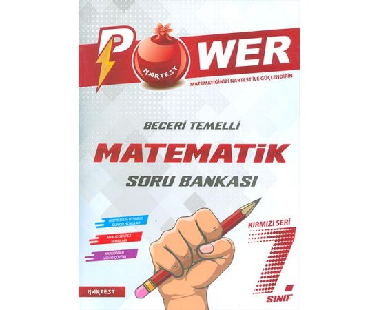 7.Sınıf Kırmızı Power Matematik Soru Bankası Nartest Yayınları