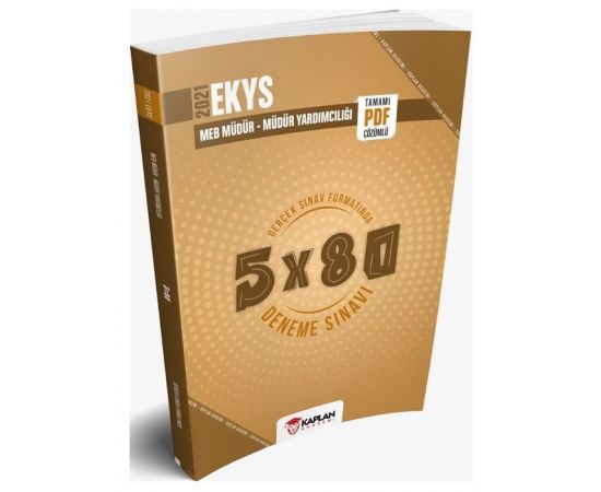 Kaplan Akademi 2021 MEB EKYS Müdür ve Yardımcılığı 5x80 Deneme PDF Çözümlü