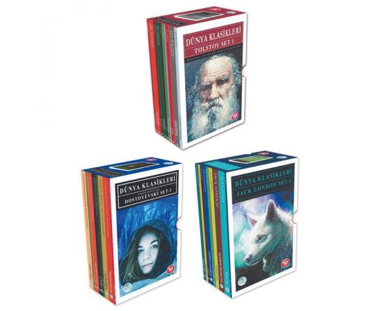 Tolstoy - Jack London - Dostoyevski Dünya Klasikleri Seti 30 Kitap Maviçatı Yayınları