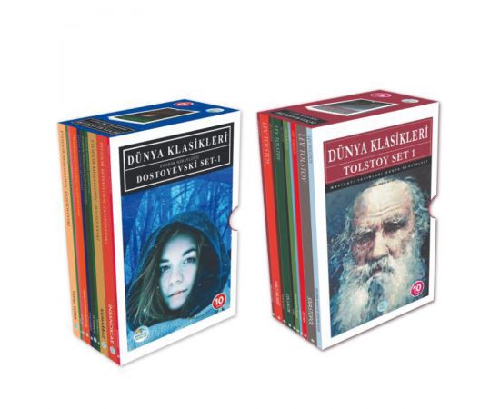 Dostoyevski ve Tolstoy Dünya Klasikleri Seti 20 Kitap - Maviçatı Yayınları