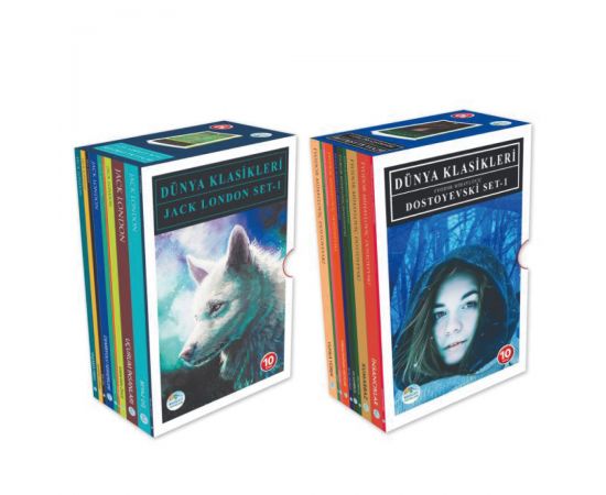 Dostoyevski ve Jack London Dünya Klasikleri Seti 20 Kitap Maviçatı Yayınları